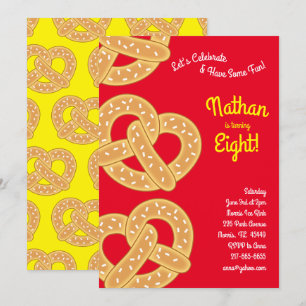 Invitation Parti Anniversaire de enfant de Pretzels
