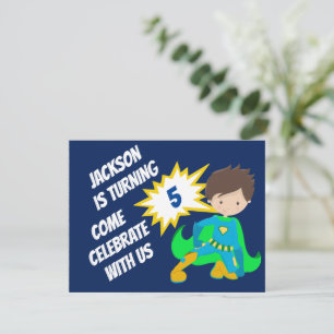 Invitation Parti Anniversaire de enfant Personnalisé Superher