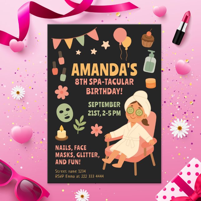 Invitation Parti Anniversaire de enfant spa-taculaire (Créateur téléchargé)