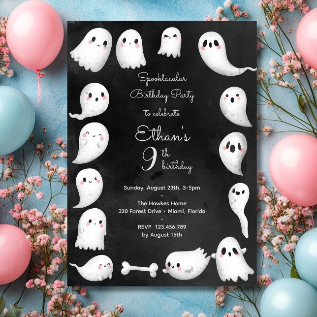 Invitation Parti anniversaire de enfant Spooktacular (Créateur téléchargé)