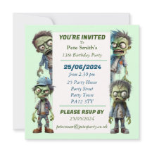 Parti Anniversaire de enfant zombie