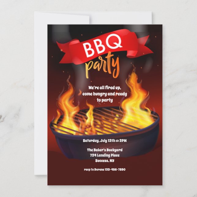 Invitation Parti BBQ (Devant)