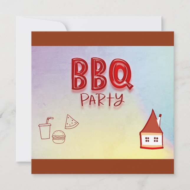 Invitation Parti BBQ (Devant)