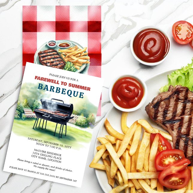 Invitation Parti BBQ (Invite family and friends for a BBQ to celebrate any occasion.  )