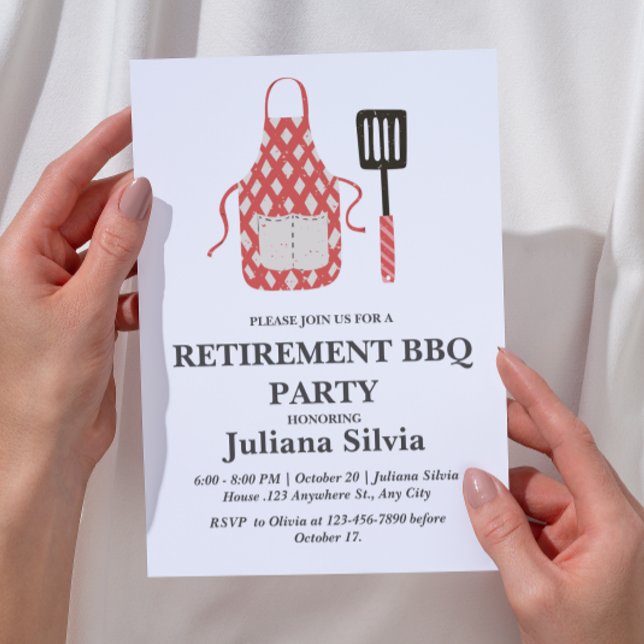 Invitation Parti BBQ de retraite (Créateur téléchargé)
