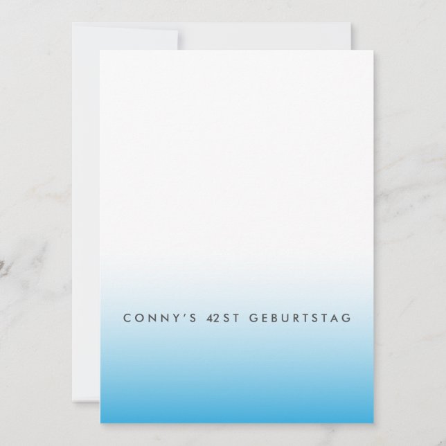 Invitation Parti Bleu (Dos)