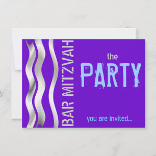 Invitation Parti Blue Bar Mitzvah