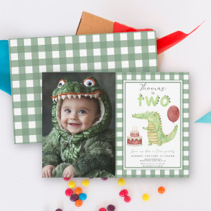 Invitation Parti Croc   Crocodile mignon Deux Crocodiles Anni