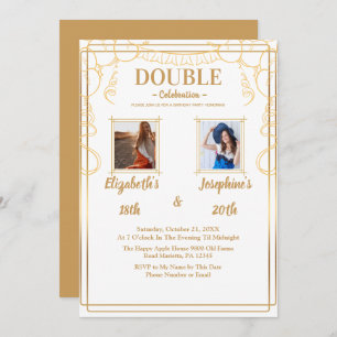 Invitation Parti d'anniversaire conjoint adulte blanc 2 Photo