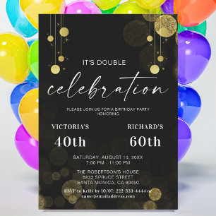 Invitation Parti d'anniversaire conjoint pour adultes   Parti