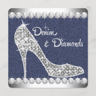 Invitation Parti d'anniversaire Denim and Diamonds