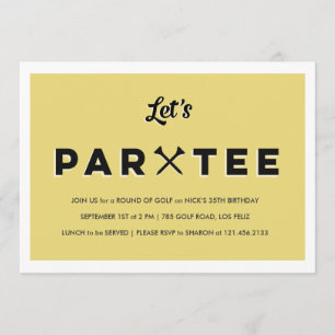 Invitation Parti de golf moderne