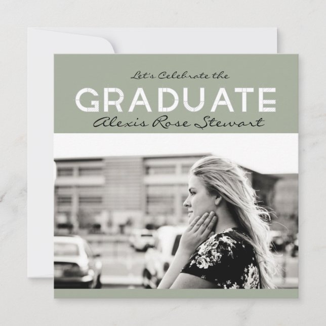 Invitation Parti de graduation graphique d'architecte moderne (Devant)
