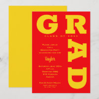 Parti de graduation jaune et rouge
