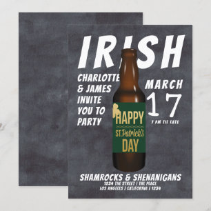 Invitation Parti de la bière Jour de la Saint Patrick Shenani
