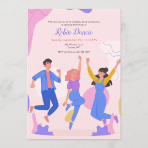 Invitation Parti de la danse Ado