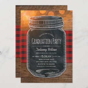 Invitation Parti de la graduation en Russie Mason Jar, un pay