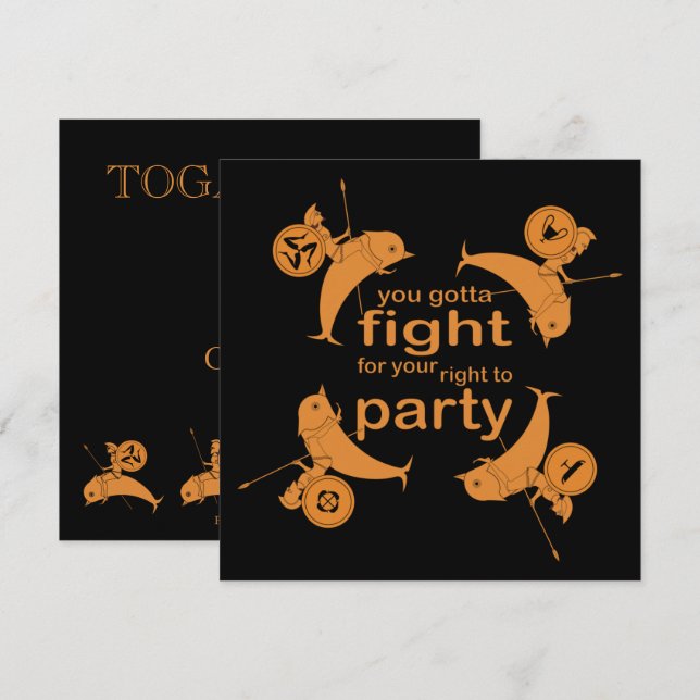 Invitation Parti de la Grèce antique (Symposium) (Devant / Derrière)