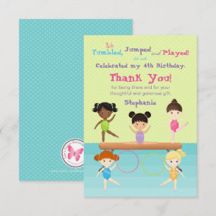 Invitation Parti de la gymnastique