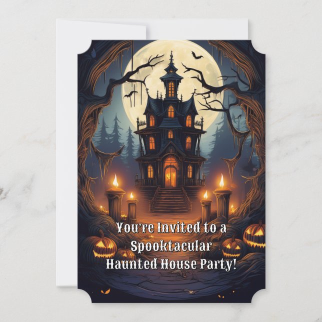 Invitation Parti de la Maison hantée Spooktacular (Devant)