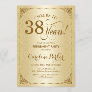 Invitation Parti de la retraite - Damas d'or