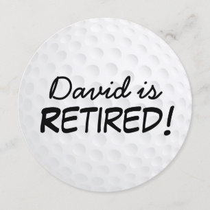 Invitation Parti de la retraite de la balle de golf