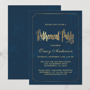 Invitation Parti De La Retraite De La Marine Et De L'Or
