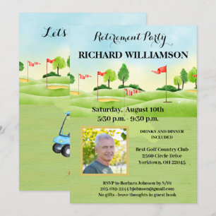 Invitation Parti de la retraite - partie de golf photo