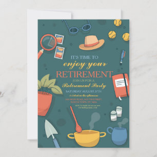 Invitation Parti de la retraite Profitez des loisirs de fête 