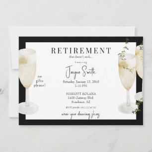 Invitation Parti de la retraite "qui n'aspire pas" Noir II