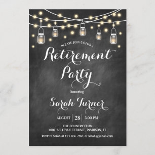 Invitation Parti de la retraite - tableau de bord