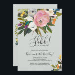 Invitation Parti de la surprise florale peinte<br><div class="desc">Cette invitation à la fête florale peinte est parfaite pour un événement moderne. Le design élégant et romantique présente de belles fleurs acryliques peintes en rose et blanc, avec des pops de violet coloré, bleu, orange et jaune. Cette invitation peut être utilisée pour un anniversaire, une retraite ou toute fête...</div>