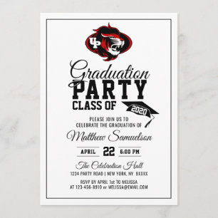 Invitation Parti de l'école blanche moderne ajouter un LOGO