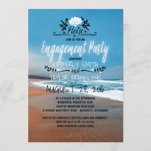 Invitation Parti de l'engagement sur la plage Balnéaire