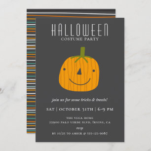 Invitation Parti de l'Halloween du Cute Jack O'lantern