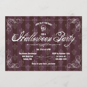 Invitation Parti de l'Halloween du Wallpaper gothique