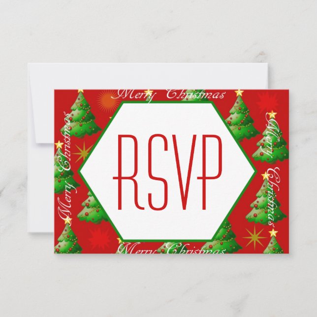 Invitation Parti de Noël RSVP (Devant)