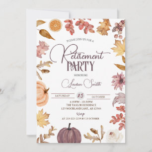 Invitation Parti de retraite d'automne Boho