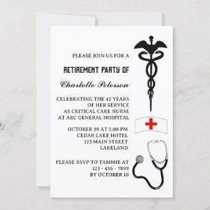 Invitation Parti de retraite des infirmières modernes