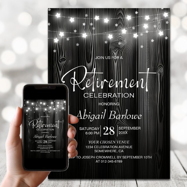 Invitation Parti de retraite du bois noir (Créateur téléchargé)