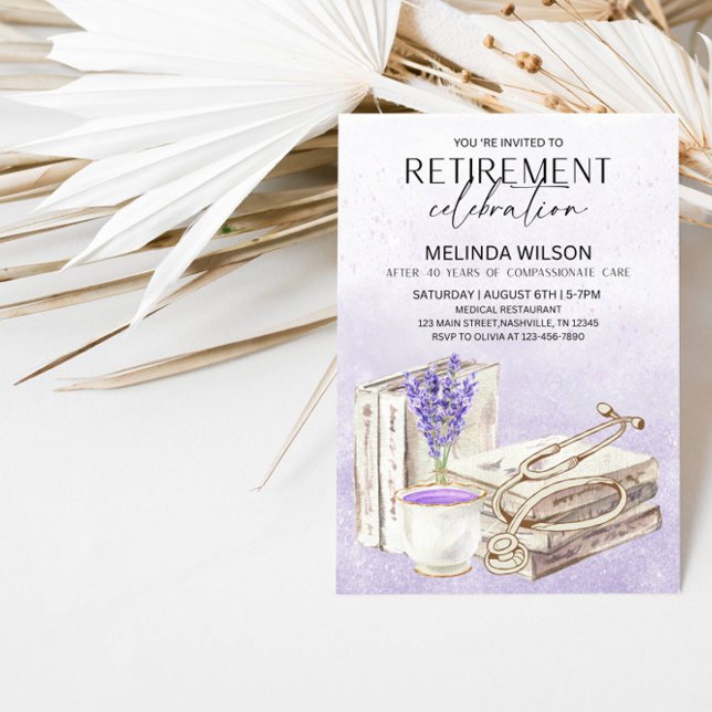 Invitation Parti de retraite Médicale et médecin à la retrait (Créateur téléchargé)