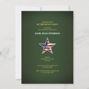 Invitation Parti de retraite militaire - Étoile patriotique v