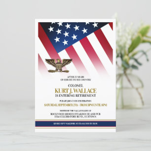 Invitation Parti de retraite militaire Gold Eagle