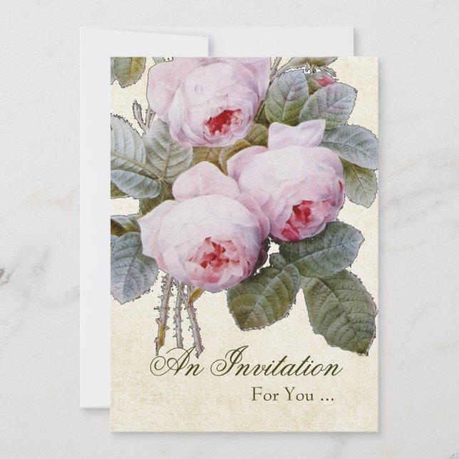 Invitation Parti de retraite Rose anglais personnalisé (Devant)