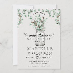 Invitation Parti de retraite russe Eucalyptus Mason Jar