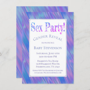 Invitation Parti de révélation de genre Blue Rose moderne g