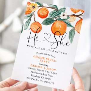 Invitation Parti de révélation de genre Cutie