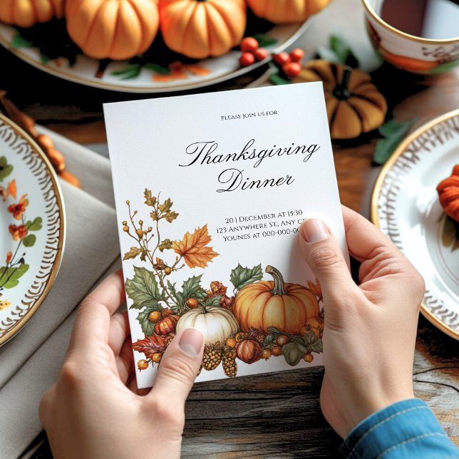 Invitation Parti de Thanksgiving du citrouille russe (Créateur téléchargé)