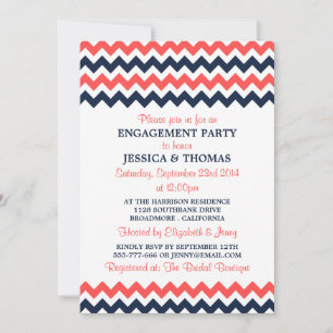 Invitation Parti d'engagement Chevron de la Marine et du Cora