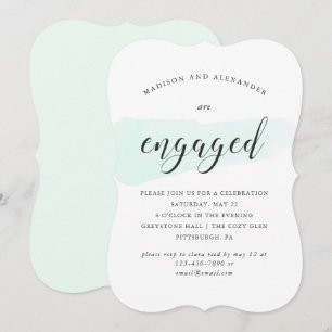 Invitation Parti d'engagement Mariage de la montre couleur ve